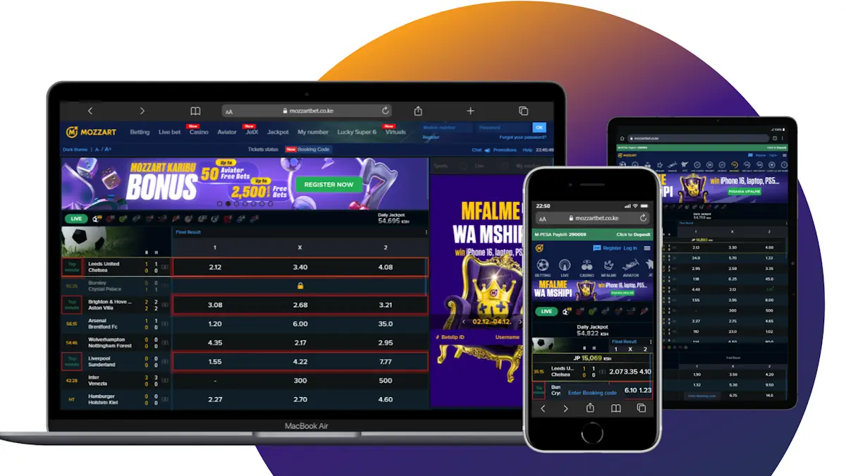 MozzartBet Kenya Sportsbook Homepage Desktop and Mobile Banner